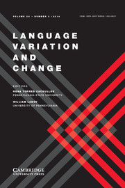 Language Variation and Change Volume 26 - Issue 3 -