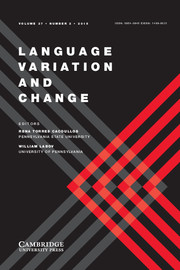 Language Variation and Change Volume 27 - Issue 2 -