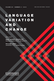 Language Variation and Change Volume 28 - Issue 2 -