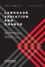 Language Variation and Change Volume 29 - Issue 3 -
