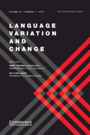 Language Variation and Change Volume 30 - Issue 1 -