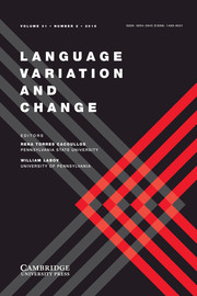 Language Variation and Change Volume 31 - Issue 2 -
