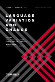 Language Variation and Change Volume 33 - Issue 2 -