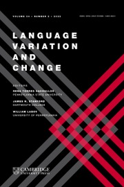 Language Variation and Change Volume 34 - Issue 2 -