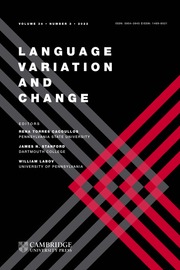 Language Variation and Change Volume 34 - Issue 3 -