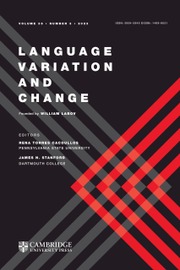 Language Variation and Change Volume 35 - Issue 3 -