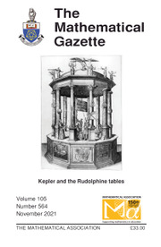 The Mathematical Gazette Volume 105 - Issue 564 -