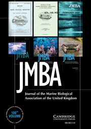 Journal of the Marine Biological Association of the United Kingdom Volume 100 - Issue 1 -
