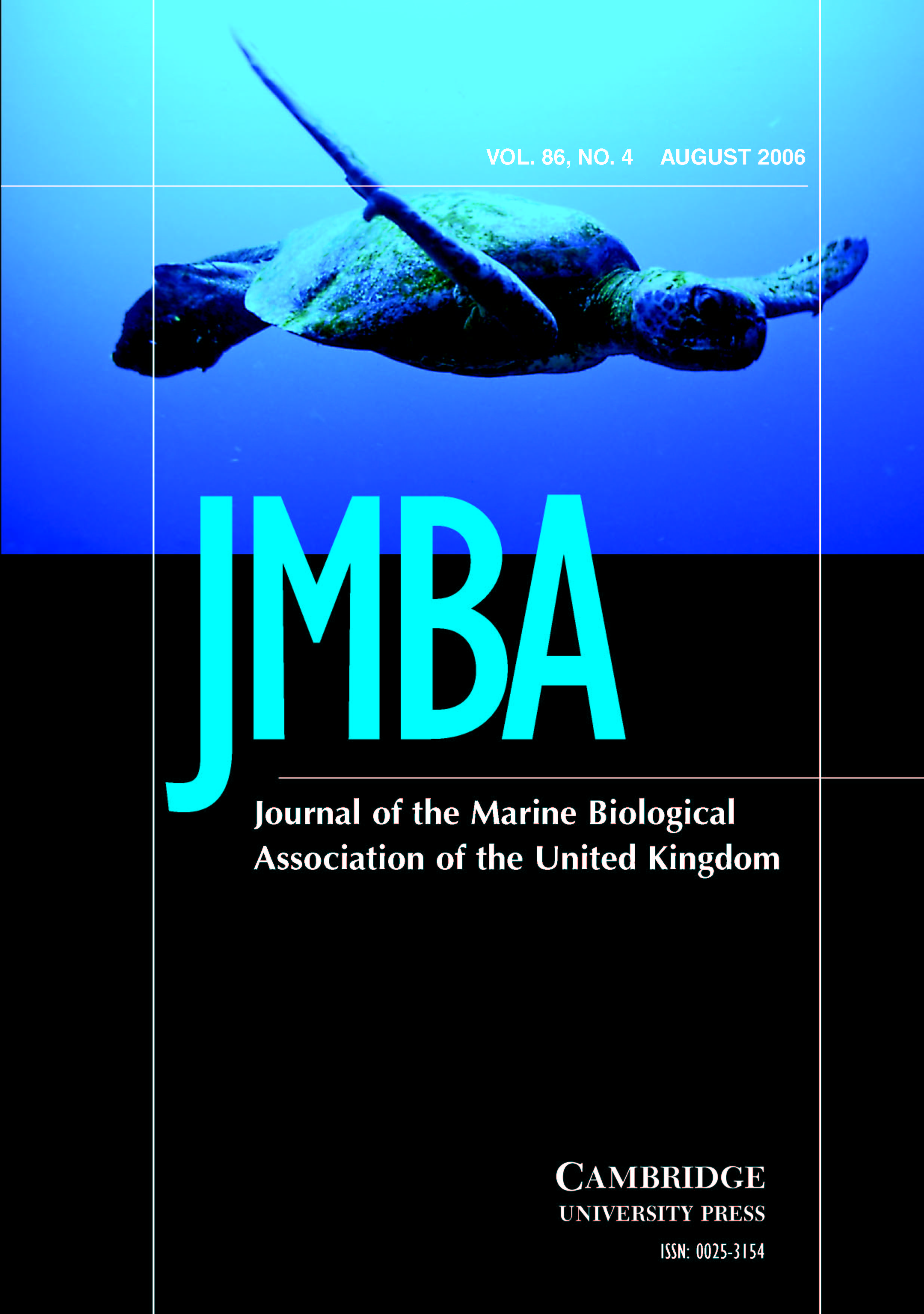Journal of the Marine Biological Association of the United Kingdom Volume 86 - Issue 4 -