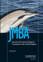 Journal of the Marine Biological Association of the United Kingdom Volume 89 - Issue 5 -  Cetaceans