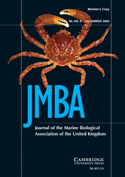 Journal of the Marine Biological Association of the United Kingdom Volume 89 - Issue 8 -