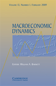 Macroeconomic Dynamics Volume 13 - Issue 1 -