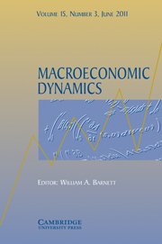 Macroeconomic Dynamics Volume 15 - Issue 3 -