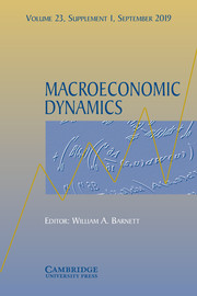 Macroeconomic Dynamics Volume 23 - Special IssueS1 -  Special Issue in Honor of Clifford Wymer on Developments in Macroeconomics
