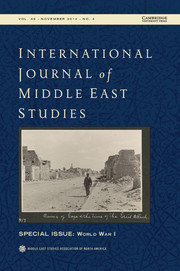 International Journal of Middle East Studies Volume 46 - Issue 4 -  World War I