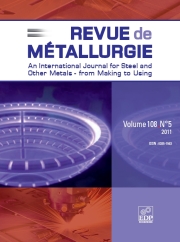 Metallurgical Research & Technology Volume 108 - Issue 5 -