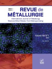 Metallurgical Research & Technology Volume 109 - Issue 1 -