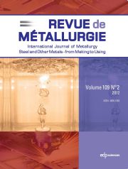 Metallurgical Research & Technology Volume 109 - Issue 2 -