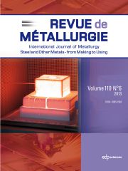 Metallurgical Research & Technology Volume 110 - Issue 6 -