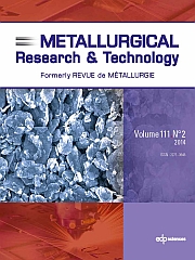 Metallurgical Research & Technology Volume 111 - Issue 2 -