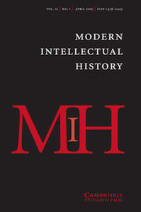 Modern Intellectual History Volume 12 - Issue 1 -
