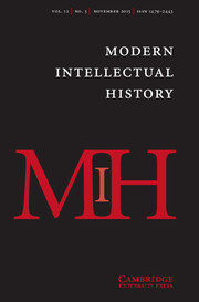 Modern Intellectual History Volume 12 - Issue 3 -