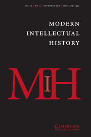 Modern Intellectual History Volume 13 - Issue 3 -