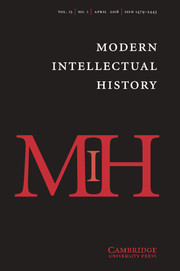 Modern Intellectual History Volume 15 - Issue 1 -