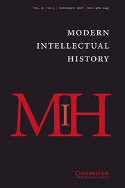 Modern Intellectual History Volume 15 - Issue 3 -