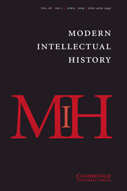 Modern Intellectual History Volume 16 - Issue 1 -