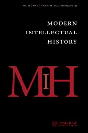 Modern Intellectual History Volume 19 - Issue 4 -