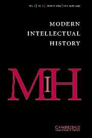 Modern Intellectual History Volume 1 - Issue 2 -