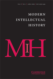 Modern Intellectual History Volume 6 - Issue 1 -