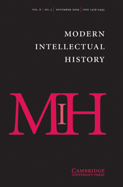 Modern Intellectual History Volume 6 - Issue 3 -