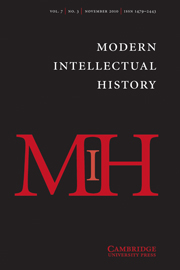 Modern Intellectual History Volume 7 - Issue 3 -