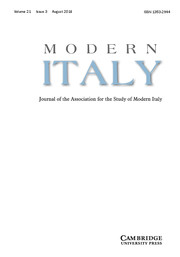 Modern Italy Volume 21 - Issue 3 -