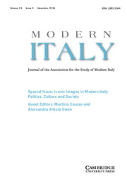 Modern Italy Volume 21 - Special Issue4 -  Special Issue: Iconic Images in Modern Italy: Politics, Culture and Society