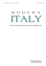 Modern Italy Volume 23 - Issue 3 -