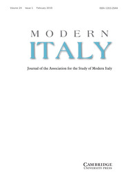 Modern Italy Volume 24 - Issue 1 -