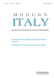 Modern Italy Volume 24 - Issue 2 -  Special Issue: The Difficult Heritage of Italian Fascism