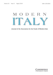 Modern Italy Volume 24 - Issue 3 -