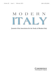 Modern Italy Volume 26 - Issue 1 -
