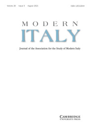 Modern Italy Volume 26 - Issue 3 -