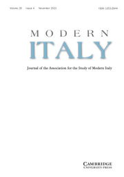 Modern Italy Volume 26 - Issue 4 -