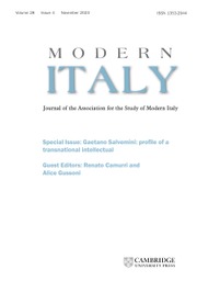 Modern Italy Volume 28 - Special Issue4 -  Gaetano Salvemini: profile of a transnational intellectual