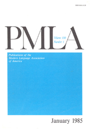 PMLA Volume 100 - Issue 1 -
