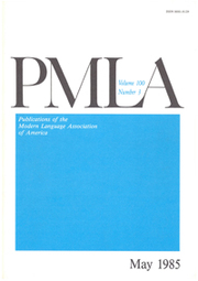 PMLA Volume 100 - Issue 3 -