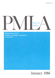 PMLA Volume 101 - Issue 1 -