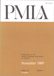 PMLA Volume 104 - Issue 6 -  Program of the 1989 Convention, Washington, DC 27–30 December