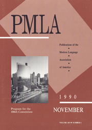 PMLA Volume 105 - Issue 6 -  Program of the 1990 Convention Chicago, Illinois 27–30 December